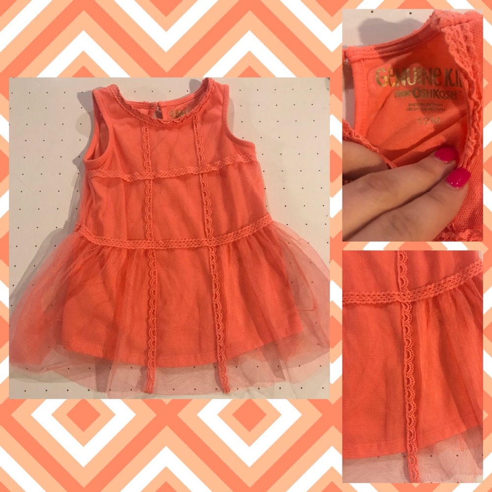 6 baby items for $15! Coral dress 12 Months